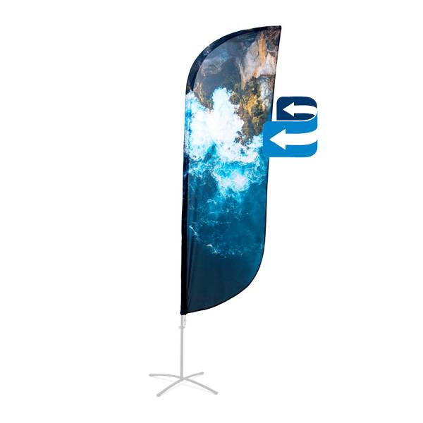 Beach Flag Alu Paddle Graphic 86 x 162 cm Double-Sided