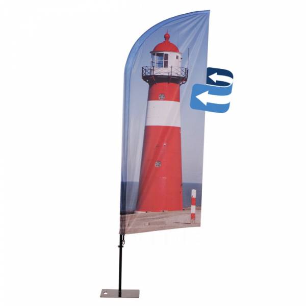 Beach Flag Alu Wind Graphic 86 x 388 cm Double-Sided