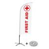 Beach Flag Alu Wind Complete Set First Aid English ECO print material - 2