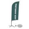 Beach Flag Alu Wind Complete Set Sign In Here Grey English - 3