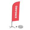 Beach Flag Alu Wind Complete Set Entrance Red English - 7