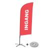 Beach Flag Alu Wind Complete Set Entrance Red French - 8