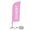Beach Flag Alu Wind Complete Set Open Pink French - 2