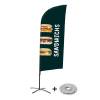 Beach Flag Alu Wind Complete Set Sandwiches French ECO print material - 1