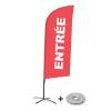 Beach Flag Alu Wind Complete Set Entrance Red French - 9