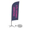 Beach Flag Alu Wind Complete Set Open 24/7 French - 3