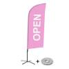 Beach Flag Alu Wind Complete Set Open Pink English - 8