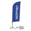 Beach Flag Alu Wind Complete Set Open Blue French ECO print material - 11