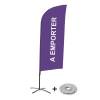 Beach Flag Alu Wind Complete Set Take Away Purple ECO print material - 5