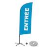 Beach Flag Alu Wind Complete Set Entrance Red French Cross Base - 10