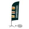 Beach Flag Alu Wind Complete Set Sandwiches French - 2