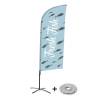 Beach Flag Alu Wind Complete Set Fresh Fish French ECO print material - 2