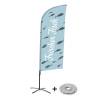 Beach Flag Alu Wind Complete Set Fresh Fish French ECO print material - 3