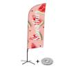 Beach Flag Alu Wind Complete Set Smoothies Watermelon ECO print material - 1