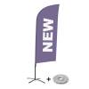 Beach Flag Alu Wind Complete Set New Purple French - 16