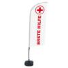 Beach Flag Alu Wind Complete Set First Aid French Cross Base - 6