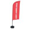 Beach Flag Alu Wind Complete Set Sign In Here Red French - 26