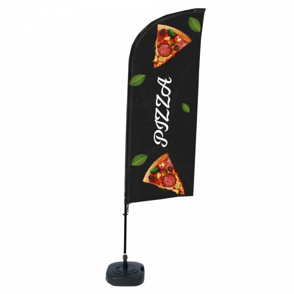 Beach Flag Alu Wind Complete Set Pizza