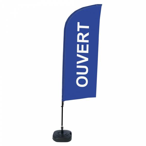 Beach Flag Alu Wind Complete Set Open Blue French