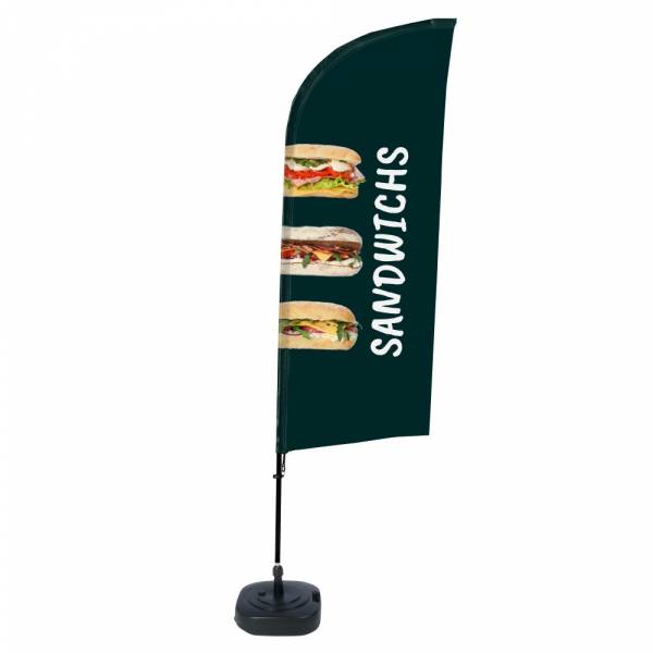 Beach Flag Alu Wind Complete Set Sandwiches French