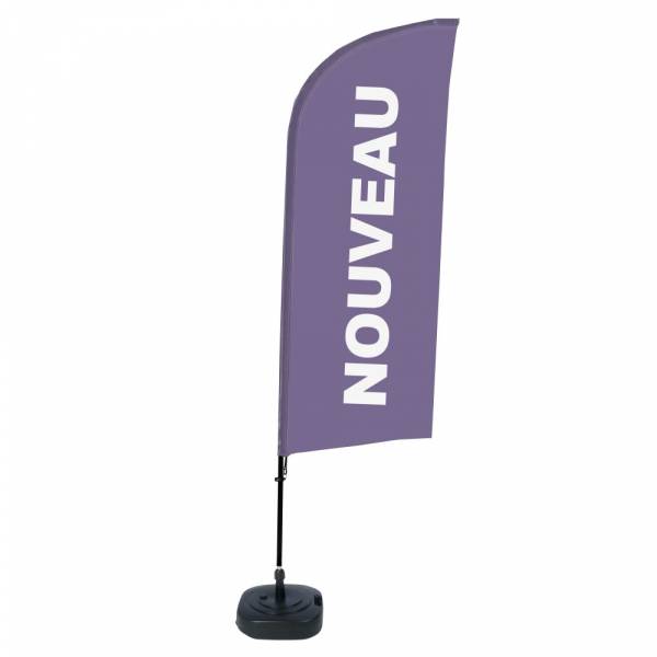 Beach Flag Alu Wind Complete Set New Purple French