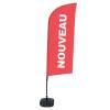 Beach Flag Alu Wind Complete Set New Red French - 29