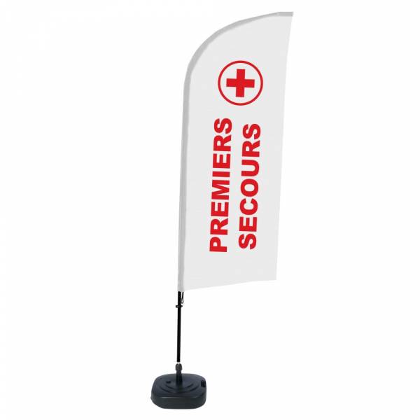 Beach Flag Alu Wind Complete Set First Aid French
