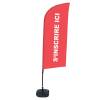 Beach Flag Alu Wind Complete Set Sign In Here Red English ECO print material - 30