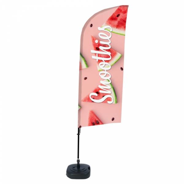 Beach Flag Alu Wind Complete Set Smoothies Watermelon ECO print material
