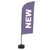 Beach Flag Alu Wind Complete Set New Purple French - 48