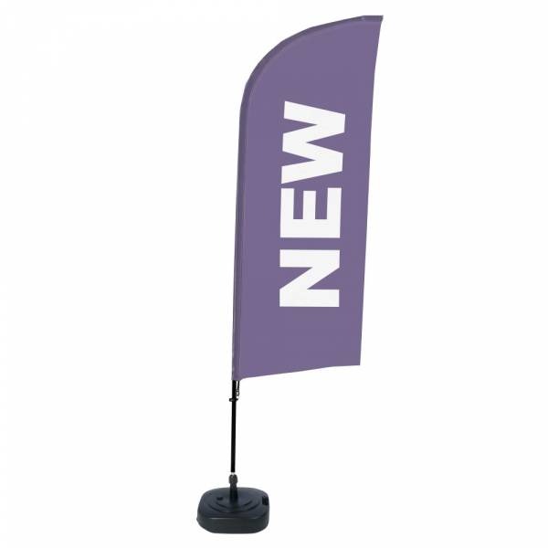 Beach Flag Alu Wind Complete Set New Purple English ECO print material
