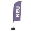 Beach Flag Alu Wind Complete Set New Purple English - 50