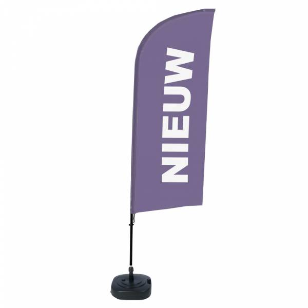Beach Flag Alu Wind Complete Set New Purple Dutch ECO print material