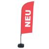 Beach Flag Alu Wind Complete Set New Red French - 56