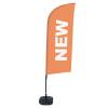 Beach Flag Alu Wind Complete Set New Orange English - 60