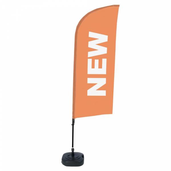 Beach Flag Alu Wind Complete Set New Orange English