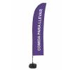 Beach Flag Budget Wind Complete Set Take Away Purple French ECO print material - 1