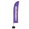 Beach Flag Budget Wind Complete Set Take Away Purple French ECO print material - 18