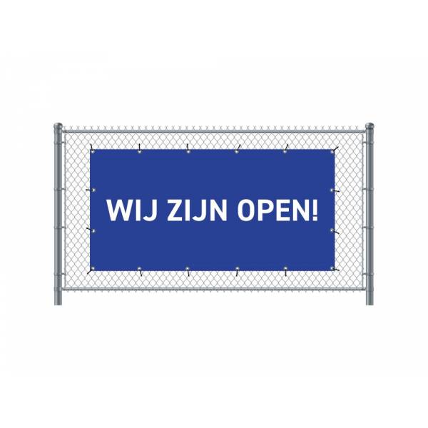 Fence Banner 200 x 100 cm Open Dutch Blue