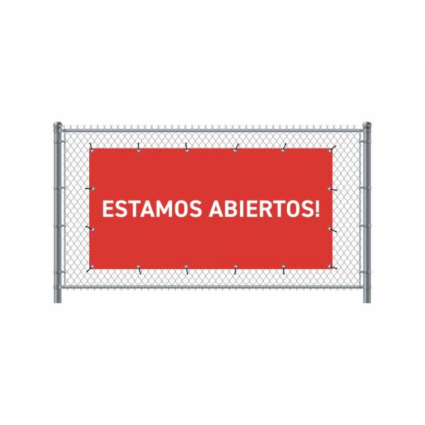 Fence Banner 300 x 140 cm Open Spanish Red