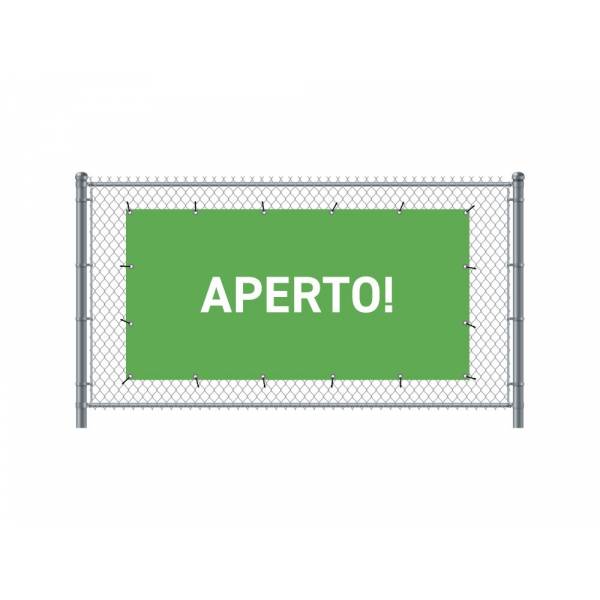 Fence Banner 200 x 100 cm Open Italian Green