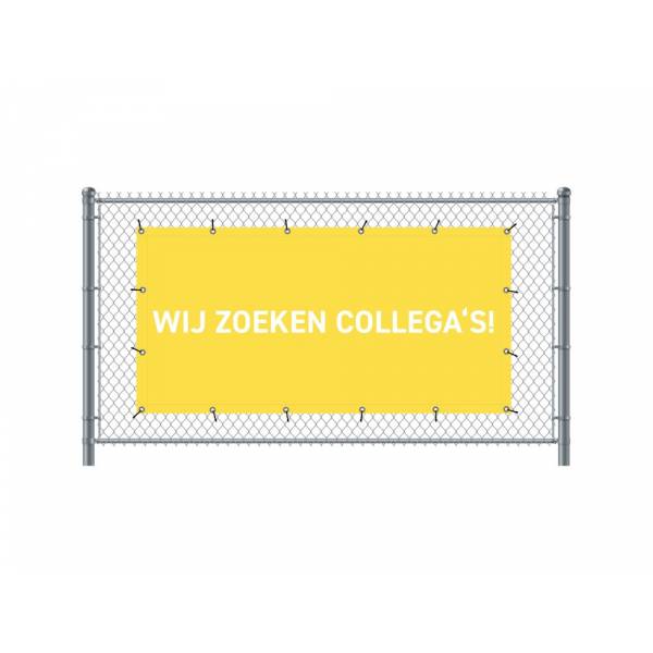 Fence Banner 200 x 100 cm Hiring Dutch Yellow
