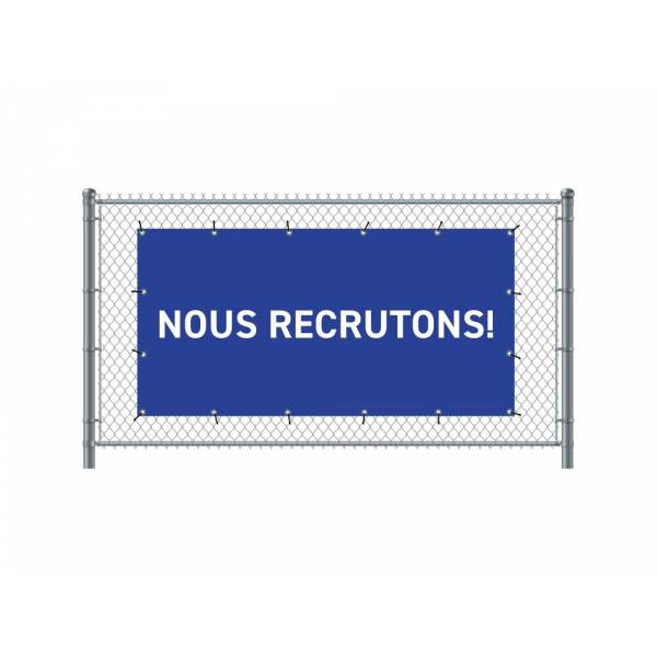 Fence Banner 200 x 100 cm Hiring French Blue