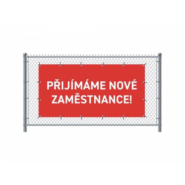 Fence Banner 200 x 100 cm Hiring Czech Red