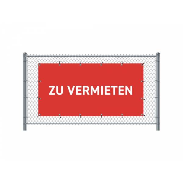 Fence Banner 200 x 100 cm Rent German Red