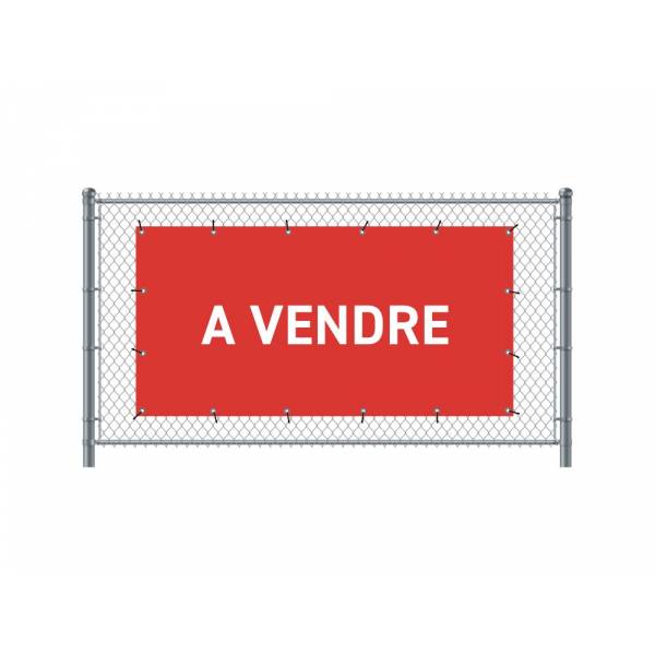 Fence Banner 200 x 100 cm Sale French Red