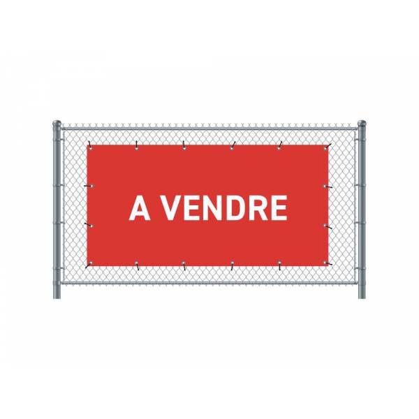 Fence Banner 200 x 100 cm Sale French Red