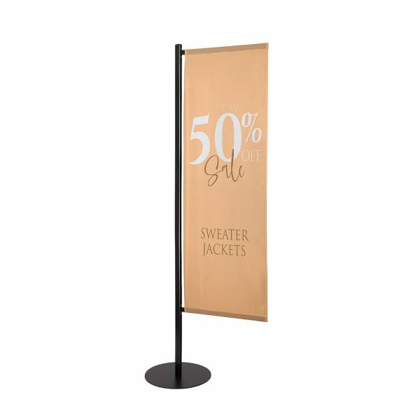 Indoor Flag Pole Double-sided Graphic 48 x 160 cm