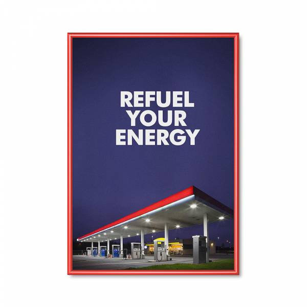 SNAPFRAME Plakátkeret | (A0) | Derékszögű sarok | 25 mm | Piros