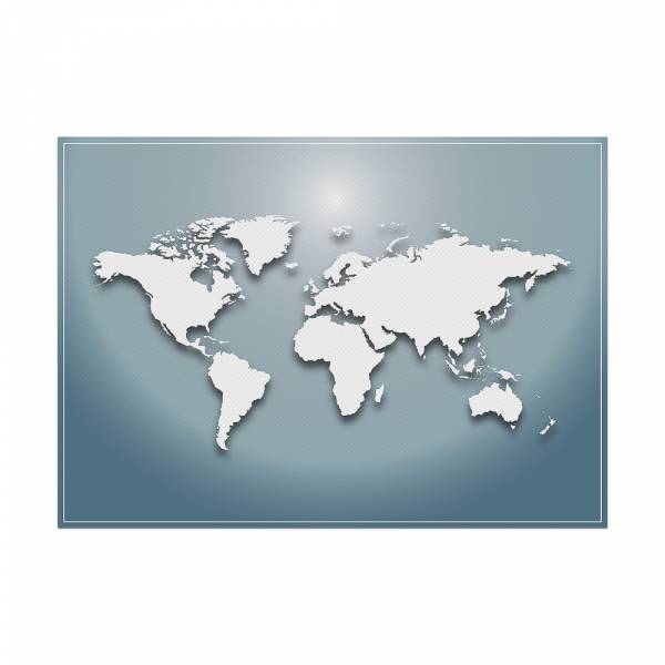 Placemat World Map Blue